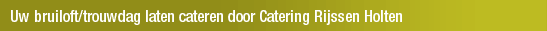 Uw bruiloft/trouwdag laten cateren door Catering Rijssen Holten